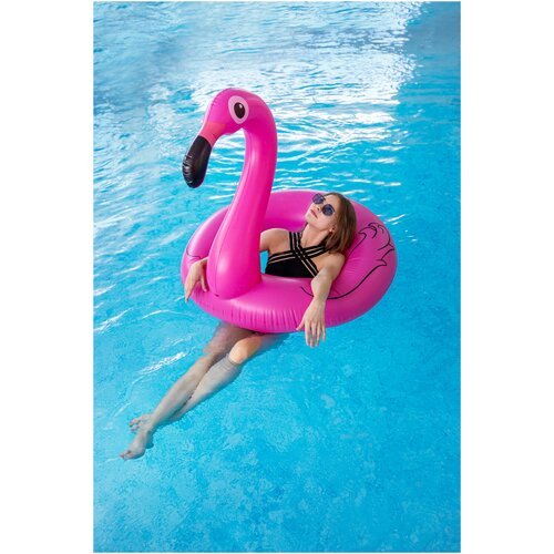 Надувной круг для плавания Фламинго 120см, фламинго надувной / для пляжа, купальник женский слитный, топ, подарочный набор для женщин, матрас надувной