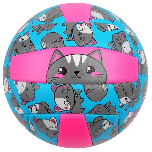Мяч волейбольный ONLYTOP «Кошечка», ПВХ, машинная сшивка, 18 панелей, размер 2