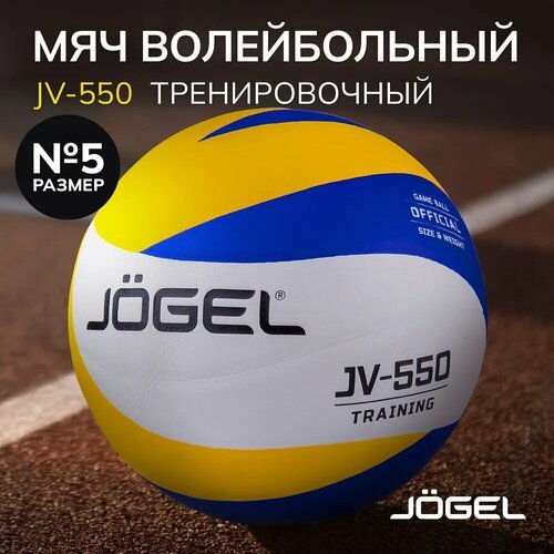 Волейбольный мяч Jogel JV-550 белый/синий/желтый