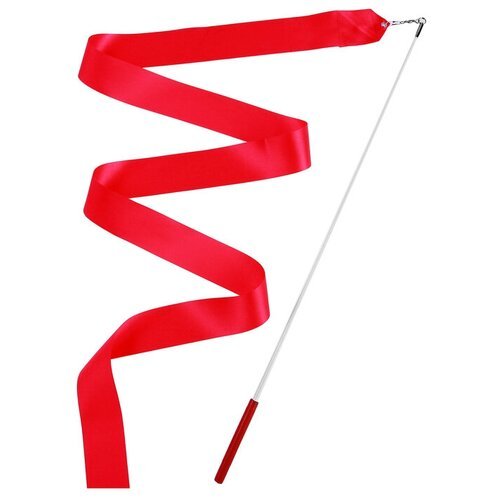 Лента гимнастическая с палочкой, 4 м, цвет фуксия