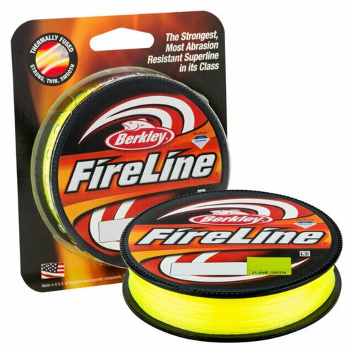 Berkley, Леска плетеная Fireline Fused Original, 300м, 0.25мм, 18.4кг, Яркозеленая