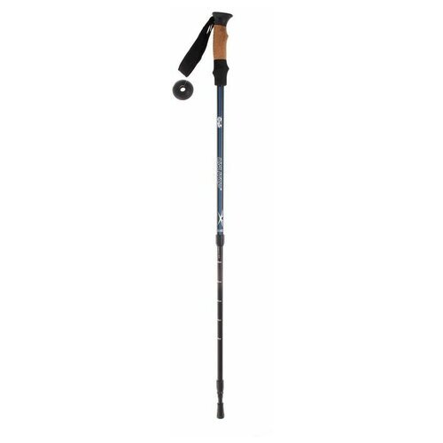 Палка для скандинавской ходьбы, телескопическая, 3 секционная, алюминий, до 135 см, (1 шт), цвет чёрно-синий, ONLITOP