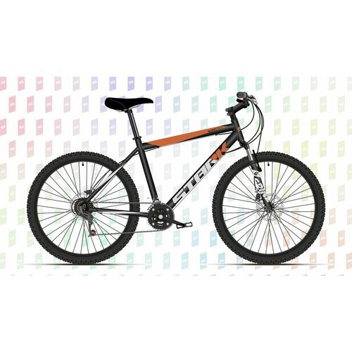 Велосипед Stark Respect 27.1 D (2023) (Велосипед Stark'23 Respect 27.1 D черный/оранжевый/серый 18', алюминий, HQ-0009978)
