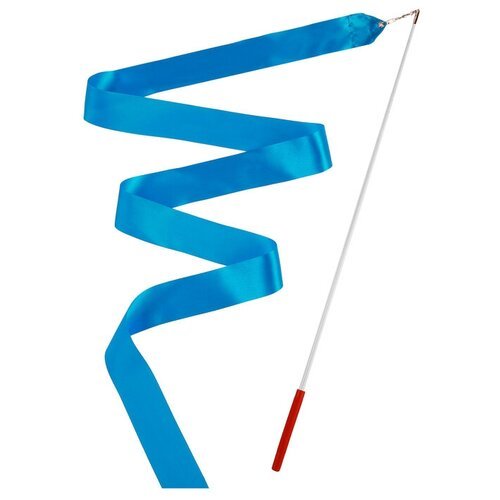 Лента гимнастическая 2 м с палочкой, цвет голубой