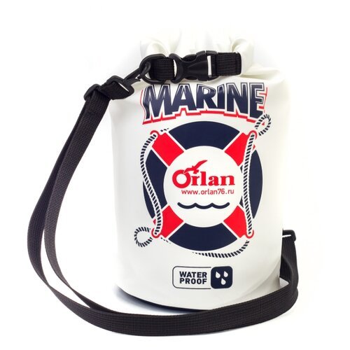 Гермомешок Orlan 'Marine', 5 л, цвет: белый