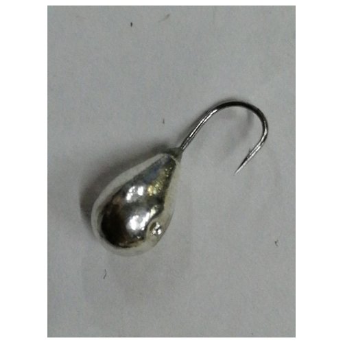 Мормышка Капля с отверстием цвет: Серебро 4.5мм 1.2гр 10шт