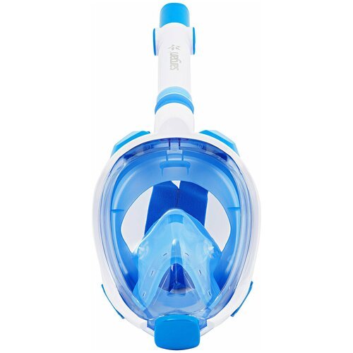Полнолицевая маска для плавания (снорклинга) SARGAN Галактика Премиум цвет белый/синий детская