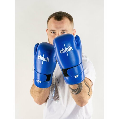 Перчатки полуконтакт Clinch Semi Contact Gloves Kick синие (размер S)