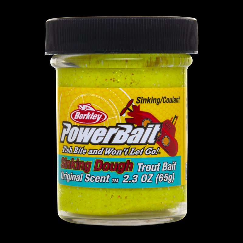 Паста форелевая Berkley PowerBait Sinking Glitter Trout Bait 50гр #Sunshine Yellow