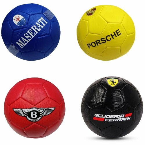 Яркий детский футбольный мяч размер 5, диаметр 21 см, 4 цвета, с логотипом, 7875