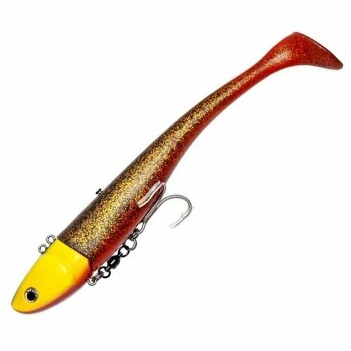 Приманка мягкая огруженная Pro Hunter Regular Paddle Shad Jig UV 28см 750гр #05 Motor Oil