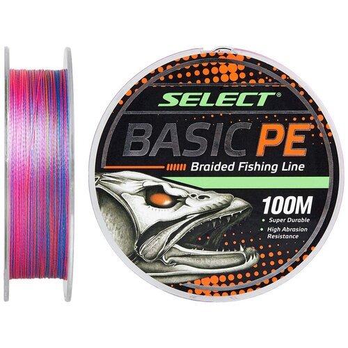 Шнур Select Basic PE 4x 100m (мультиколор) 0.22mm 30LB/13.6kg