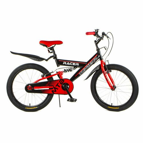 Велосипед подростковый TOPGEAR Racer, колеса 20'(чёрно-красный)