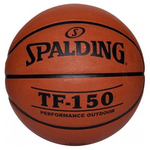 Мяч баскетбольный Spalding Мяч баскетбольный Spalding TF-150, цвет: коричневый, черный, размер 6 №6, черный, коричневый