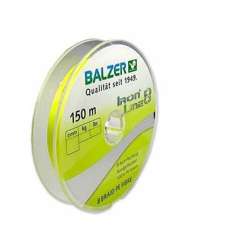 Плетёнка Balzer Iron Line PE 8x 150м 0.27мм 27.5кг Yellow