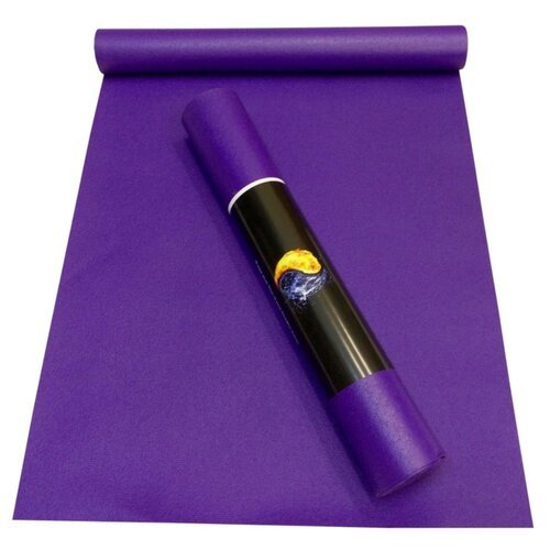Коврик для йоги и фитнеса RamaYoga Yin-Yang Light, фиолетовый, размер 185 x 60 х 0,3 см
