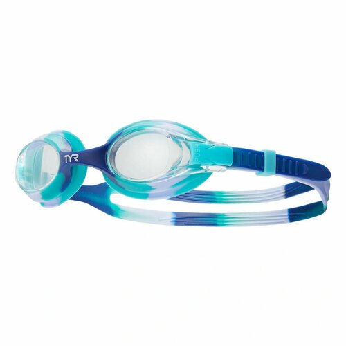 Очки для плавания детские TYR Swimple Tie Dye Jr, LGSWTD-509, прозрачные линзы