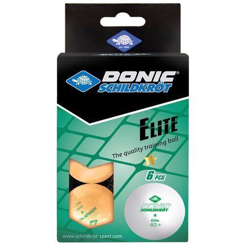 Мячики для настольного тенниса DONIC ELITE 1, 6 шт, оранжевый