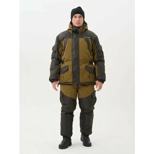 Зимний костюм для охоты и рыбалки 'Горный -45' от ONERUS. Ткань: Брезент, таслан. Цвет: Хаки. Размер: 48-50/170-176