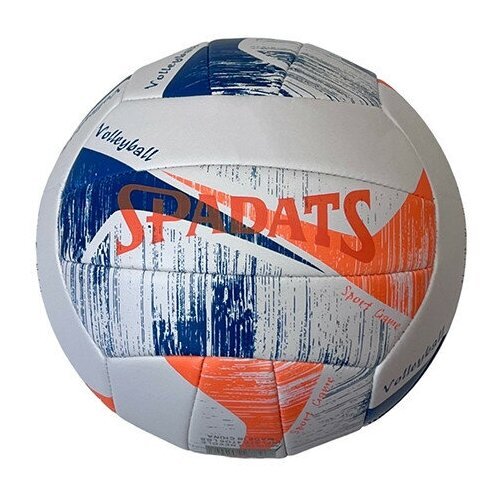 Мяч волейбольный E39982 PU 2.7, 300 гр, машинная сшивка (бело/сине/оранжевый)