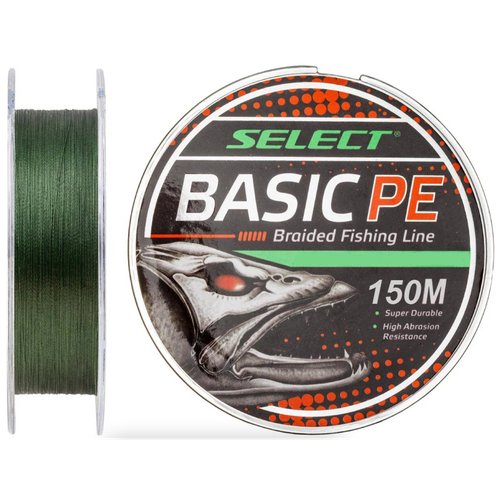 Шнур Select Basic PE 4x 150m (тёмно-зелёный) 0.12mm 12LB/5.6kg