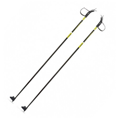 Палки лыжные Vuоkatti длина 125 см, 100% стекловолокно, черный/желтый