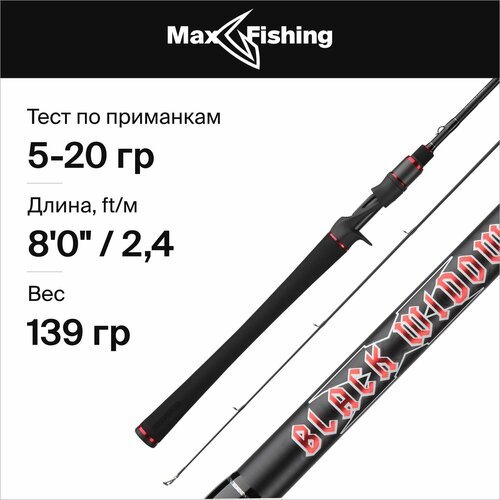 Спиннинг для рыбалки (кастинговый) Maximus BLACK WIDOW-X C 24ML 2,4 m 5-20 g 5-14 lb (MCBWX24ML)