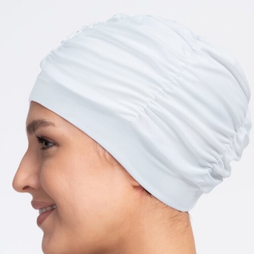 Тканевая шапочка для плавания / бассейна SwimRoom «Womens cap», цвет белый
