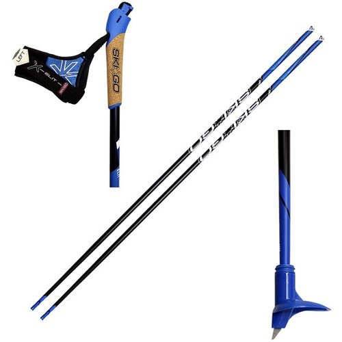 Лыжные палки SKIGO (24) Elit (Карбон 100%) (синий) (175)