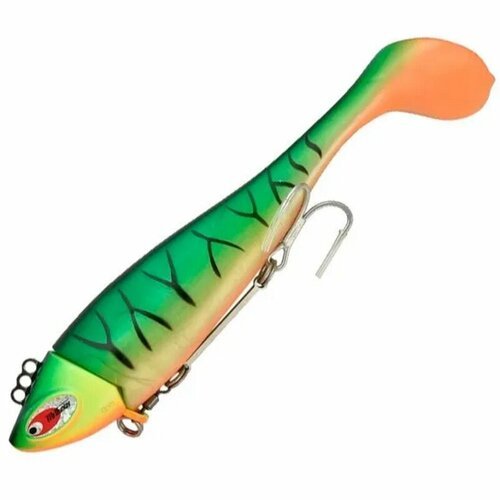 Приманка мягкая огруженная Pro Hunter Mullet Shad Jig 20см 200гр #Fire tiger