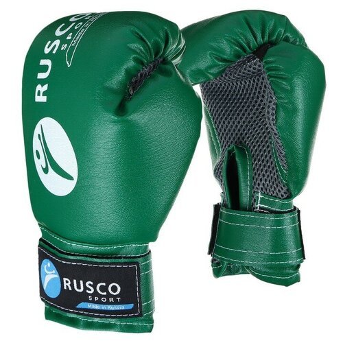 RuscoSport Перчатки боксёрские RuscoSport, детские, 4 унции, цвет зелёный