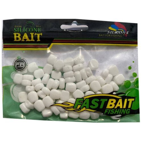 Силиконовая приманка Silicone Bait кукуруза белая (80 шт.)