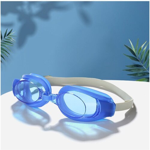 Очки для плавания с затычкой для ушей и зажимом для носа комплект из трех предметов (Голубые) х 5 шт