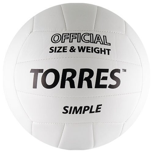 Волейбольный мяч TORRES Simple V30105 белый