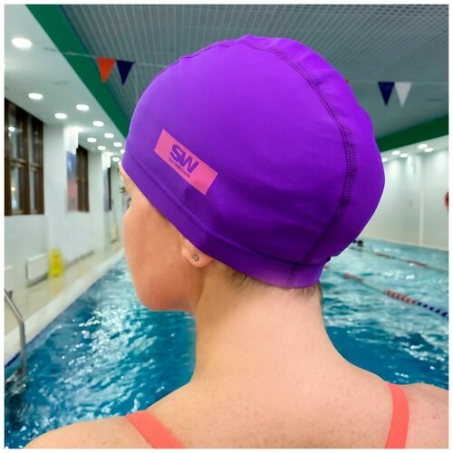 Тканевая шапочка для плавания / бассейна SwimRoom “Lycra”, размер 52-56, цвет фиолетовый