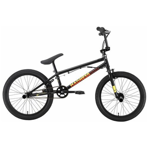 Велосипед STARK Madness BMX 2 (2022), BMX (взрослый), рама 9', колеса 20', черный/оранжевый, 12.5кг
