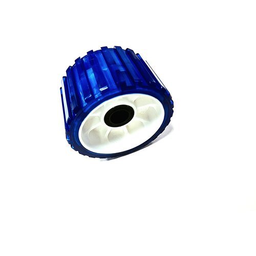Ролик опорный для лодочного прицепа KNOTT L=75 мм, D=128/22 мм PVC синий