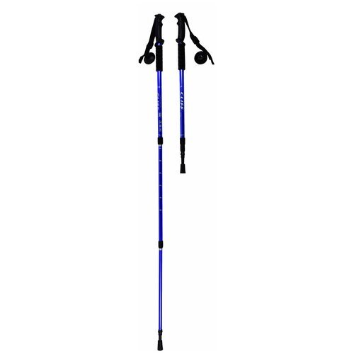 Палки для скандинавской ходьбы телескопические, с компасом, CLIFF 65-135см, синие 2 шт.