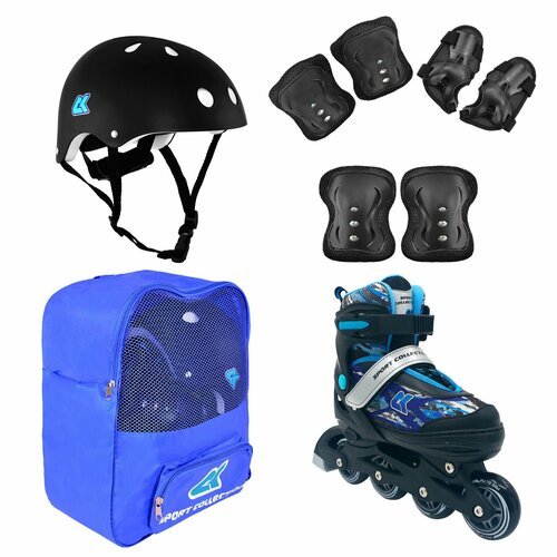 Роликовые коньки, шлем, защита Set Fantom Blue