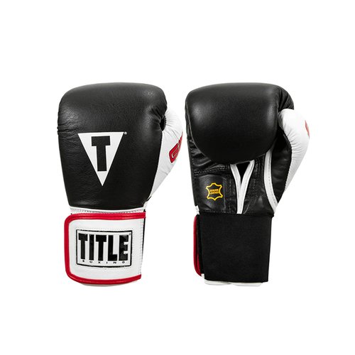 Боксерские перчатки TITLE Boxing Gel World Elastic Black (14 унций)