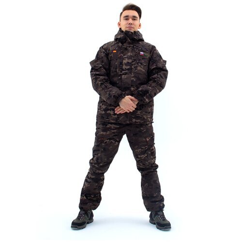 Зимний камуфляжный мужской костюм IDCOMPANY Горка-5 (мультикам) для охоты, рыбалки и активного отдыха