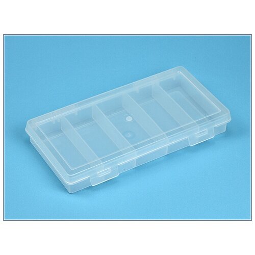 Коробка для приманок PolymerBOX 2405 (5 ячеек) 240 х 130 х 35 мм, цв. Прозрачный
