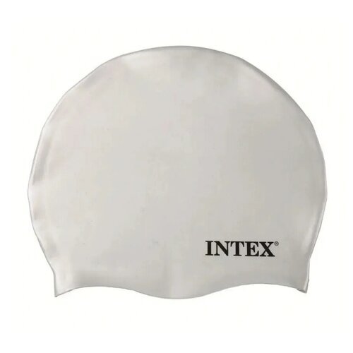 Шапочка для плавания / Шапочка Intex / Шапочка для плавания силиконовая / Цвет черный / One size