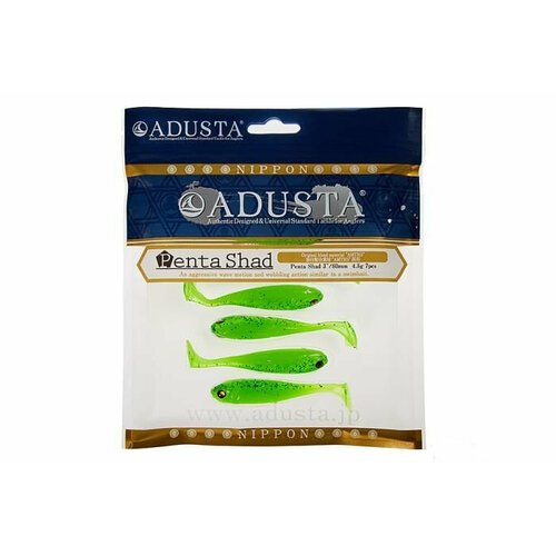 Приманка Adusta Penta shad 2' #114 Green Chart Seed Shiner