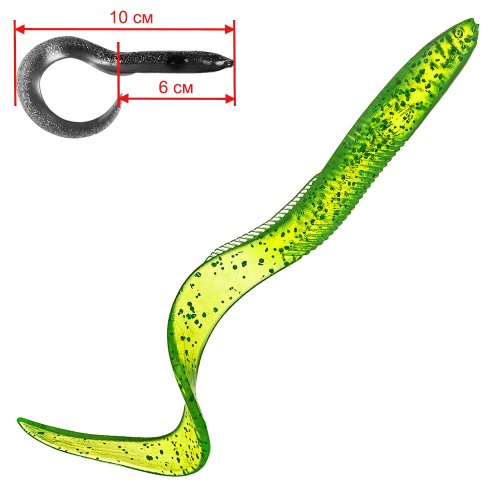 Силиконовая приманка Trigger Baits Eel Fry 100мм. №077 4шт.