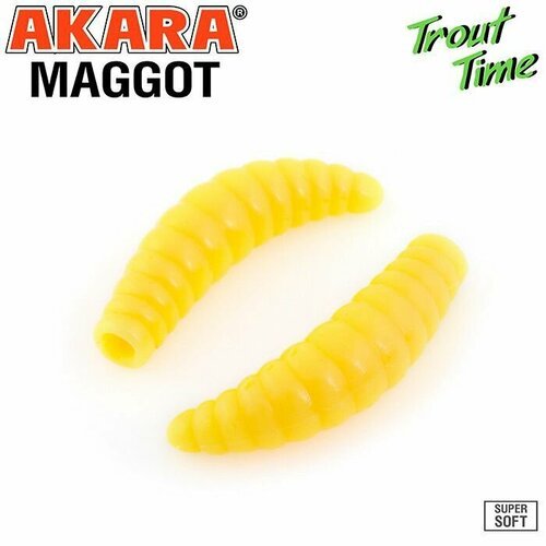 Силиконовая приманка Akara Trout Time MAGGOT 1,6 Shrimp 446 (10 шт)