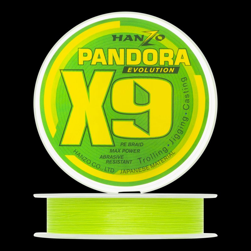 Шнур плетеный Hanzo Pandora Evolution X9 #0,8 0,15мм 150м 150м (green)