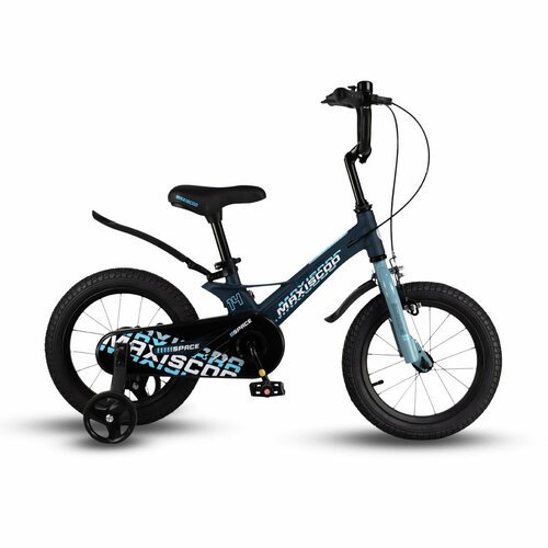 Детский велосипед Maxiscoo Space Стандарт Плюс 14, год 2024, цвет Синий