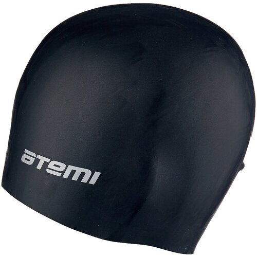 Шапочка для плавания Atemi, силикон (б/м), чёрная, RC303