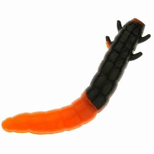 Силиконовая приманка для рыбалки Soorex Pro King Worm 55мм Cheese #304 Black/Orange 7 шт.